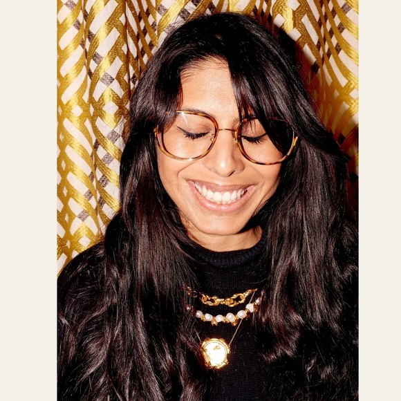 New Linda Farrow Yanis Rectangula Optical Glasses LFL814 C2 In Gold & Tortoise